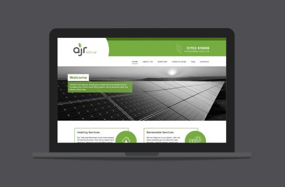 Image of the responsive AJR Eco website we designed and built in WordPress