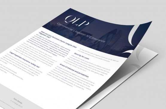 An image of some QLP branding documents designed by Insight